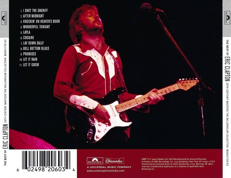 Eric Clapton 20th Century Masters : Back